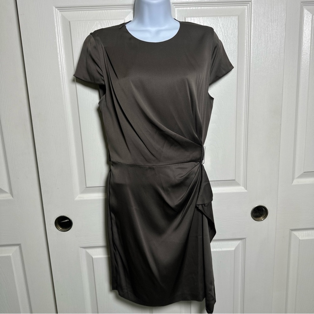 Diane von Furstenberg Women’s Sz 8 Alba Mini Dress Belt Short Sleeve Silk Buckle